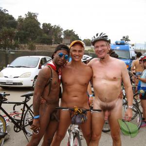 a bunch of naturist in nature