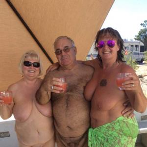 A nudists in the wilderness