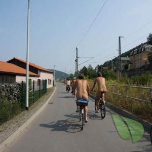 a group of nude person in nature