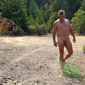 Solo male in the wilderness