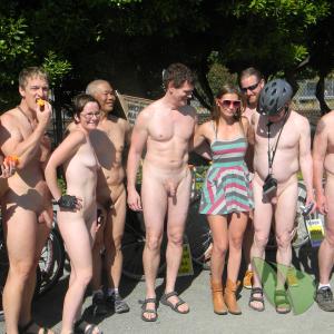 a bunch of nudists in the woods