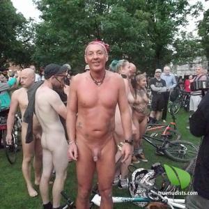 a group of co-ed nudists